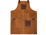 Arucas Suede Apron - Caramel Brown - Cabrini - Elegance Perfected