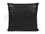 Baltimore Leather Pillow Cover Raven Black - Cabrini - Elegance Perfected