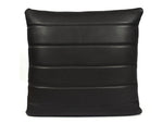 Baltimore Leather Pillow Cover Raven Black - Cabrini - Elegance Perfected