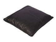 Baltimore Leather Pillow Cover Raven Black- Cabrini - Elegance Perfected