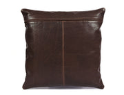 Baltimore Leather Pillow Cover - Walnut Brown - Cabrini - Elegance Perfected