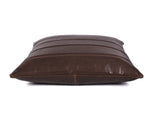 Baltimore Leather Pillow Cover - Walnut Brown - Cabrini - Elegance Perfected