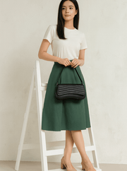 Black Quilted Shoulder Bag – Elegant Women’s Evening & Daily Carry Handbag - Cabrini - Elegance Perfected