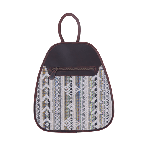 Hampshire Backpack Jacquard with Leather - Brown