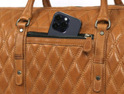 Cabrini 20 - Inch Quilted Leather Duffle Bag – Luxury Weekender & Travel Bag for Men and Women ✨ Storytelling Product Description - Cabrini - Elegance Perfected