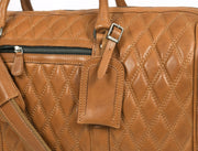 Cabrini 20 - Inch Quilted Leather Duffle Bag – Luxury Weekender & Travel Bag for Men and Women ✨ Storytelling Product Description - Cabrini - Elegance Perfected