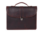 Cabrini Ember Leather Briefcase – Lockable & Padded for Laptops - Cabrini - Elegance Perfected