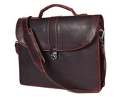 Cabrini Ember Leather Briefcase – Lockable & Padded for Laptops - Cabrini - Elegance Perfected