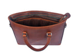 Cabrini Marlow Leather Tote Briefcase – Tan Laptop & Office Bag - Cabrini - Elegance Perfected