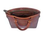 Cabrini Marlow Leather Tote Briefcase – Tan Laptop & Office Bag - Cabrini - Elegance Perfected