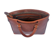 Cabrini Marlow Leather Tote Briefcase – Tan Laptop & Office Bag - Cabrini - Elegance Perfected