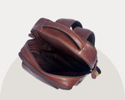 Cabrini Morano – Premium Full - Grain Brown Leather Laptop Backpack - Cabrini - Elegance Perfected