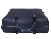 Cabrini Navy Blue Leather Duffle Bag – Spacious & Travel - Ready - Cabrini - Elegance Perfected