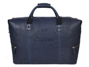 Cabrini Navy Blue Leather Duffle Bag – Spacious & Travel - Ready - Cabrini - Elegance Perfected