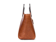 Cabrini Polaris Leather Shopper Bag – Tan Brown - Cabrini - Elegance Perfected