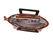 Cabrini Polaris Leather Shopper Bag – Tan Brown - Cabrini - Elegance Perfected