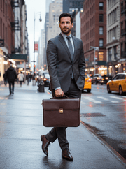 Cabrini Regent Leather Briefcase - Cabrini - Elegance Perfected