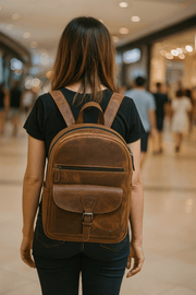 CABRINI Velour – Heritage Leather Daypack - Cabrini - Elegance Perfected