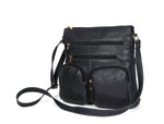 CABRINI Versa – Structured Black Multi - Pocket Shoulder Bag - Cabrini - Elegance Perfected