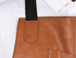 Chef & Artist Apron in Full Grain Leather – Tan Brown - Cabrini - Elegance Perfected