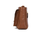 Chic Brown Leather Crossbody – Minimal & Versatile - Cabrini - Elegance Perfected