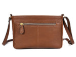 Chic Brown Leather Crossbody – Minimal & Versatile - Cabrini - Elegance Perfected