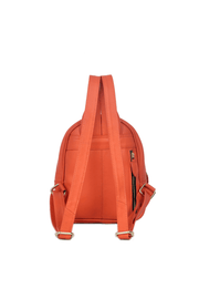 Chic Coral Quilted Leather Women's Backpack – Elegant, Stylish & Compact - Cabrini - Elegance Perfected