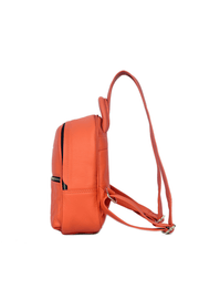 Chic Coral Quilted Leather Women's Backpack – Elegant, Stylish & Compact - Cabrini - Elegance Perfected