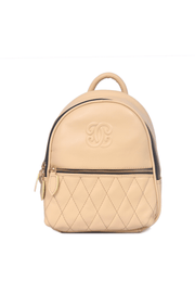 Chic Coral Quilted Leather Women's Backpack – Elegant, Stylish & Compact - Cabrini - Elegance Perfected