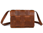 Chic Woven Crossbody Bag – Handwoven Top Grain Leather - Cabrini - Elegance Perfected
