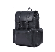Classic Black Leather Backpack – Full Grain Edition - Cabrini - Elegance Perfected
