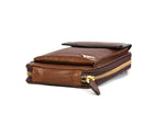 Classic Brown Leather Clutch Bag - Cabrini - Elegance Perfected