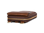 Classic Brown Leather Clutch Bag - Cabrini - Elegance Perfected