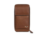 Classic Brown Leather Clutch Bag - Cabrini - Elegance Perfected