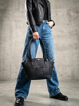 Classic Leather Handbag for Women – Daily Indian Style - Cabrini - Elegance Perfected