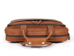 Classic Leather Portfolio Laptop Bag - Professional Work Briefcase - Cabrini - Elegance Perfected