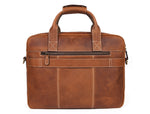 Classic Leather Portfolio Laptop Bag - Professional Work Briefcase - Cabrini - Elegance Perfected