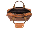 Classic Leather Portfolio Laptop Bag - Professional Work Briefcase - Cabrini - Elegance Perfected