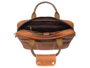 Classic Leather Portfolio Laptop Bag - Professional Work Briefcase - Cabrini - Elegance Perfected