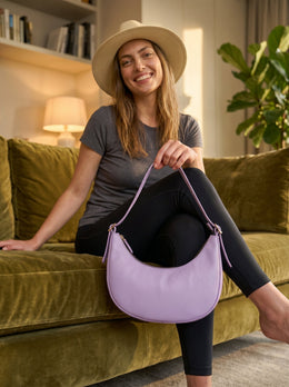 Crossbody Leather Sling – Top Grain, Compact & Chic - Cabrini - Elegance Perfected
