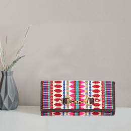 Dakota Jacquard Wallet – Dark Brown Edition - Cabrini - Elegance Perfected