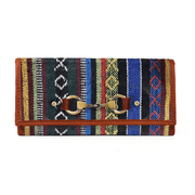 Dakota Jacquard Wallet – Tan Leather Trim - Cabrini - Elegance Perfected