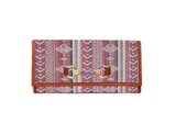 Dakota Jacquard Wallet – Tan Leather Trim - Cabrini - Elegance Perfected