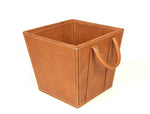 Damocle Leather Bin - Caramel Brown - Cabrini - Elegance Perfected