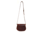 Elegant Brown Leather Crossbody – Top Grain Minimal Style - Cabrini - Elegance Perfected