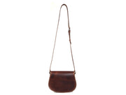 Elegant Brown Leather Crossbody – Top Grain Minimal Style - Cabrini - Elegance Perfected