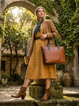 Everyday Leather Tote Bag for Women - Cabrini - Elegance Perfected