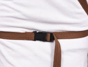 Florence Suede Apron - Chestnut - Cabrini - Elegance Perfected