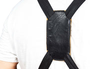 Florence Suede Apron - Raven Black - Cabrini - Elegance Perfected