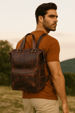 Full Grain Leather Backpack – Loom Edition - Cabrini - Elegance Perfected